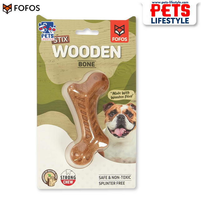 FOFOS Woodplay Bone safe and sturdy chew toy for Dogs