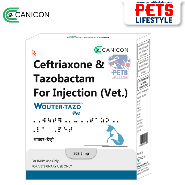 Canicon Wouter-Tazo – Ceftriaxone + Tazobactam Injection (562.5 mg)