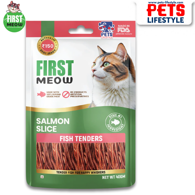 First Meow Salmon Slice Fish Tenders (40g)