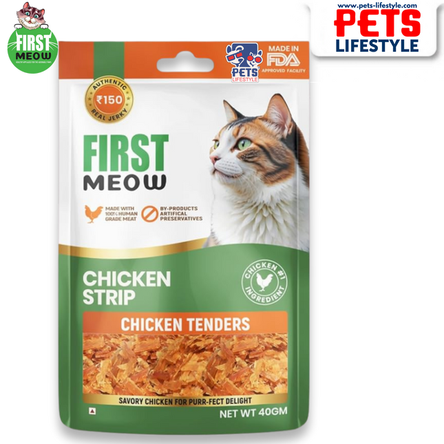 First Meow Chicken Strip – Cat Treats (40g )
