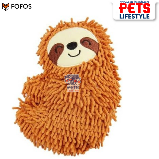 FOFOS Tough Dog Toy – Sloth Durable Plush Toy with Squeaker