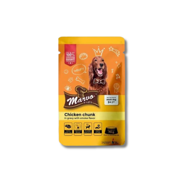 Marvo Chicken Chunk in Gravy For Adult Dog 70g