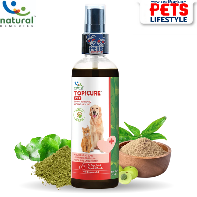 Natural Remedies TOPICURE PET – Wound Healing Spray 75ml