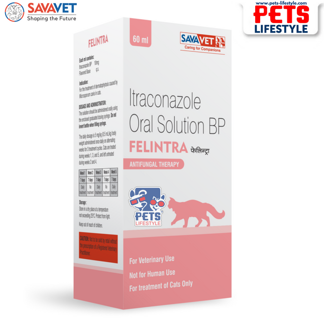 Savavet FELINTRA (Itraconazole Oral Solution BP) – 60ml