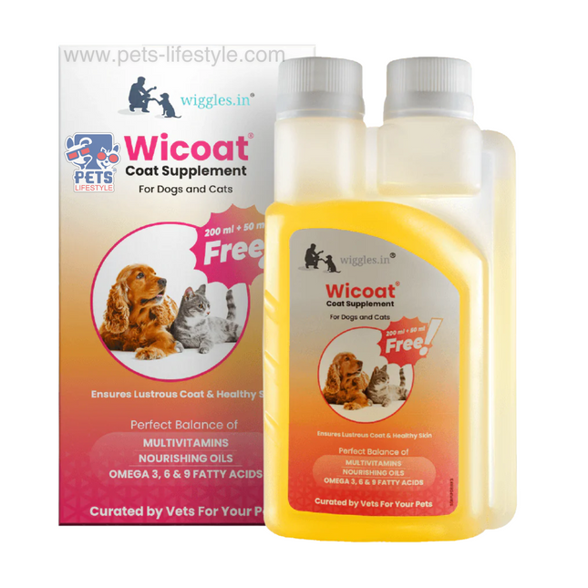 Wiggles Wicoat Dog Skin & Coat Supplement Syrup