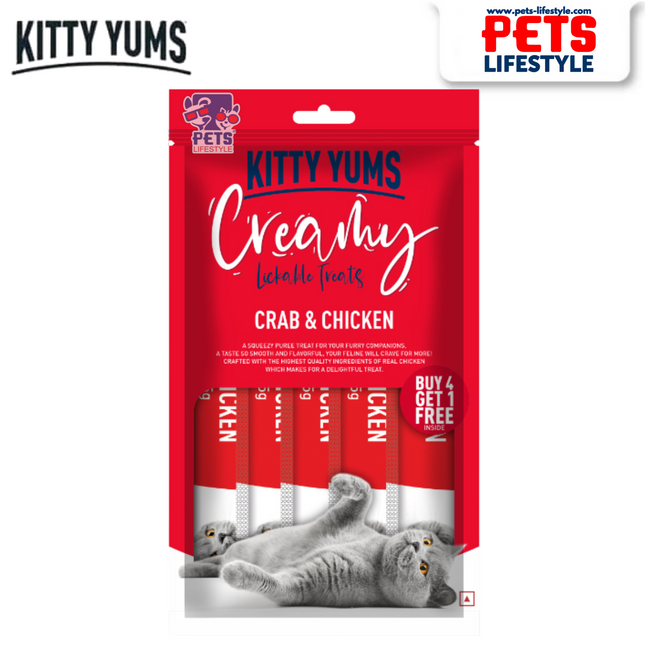 Kitty Yums Crab & Chicken Creamy Cat Treats