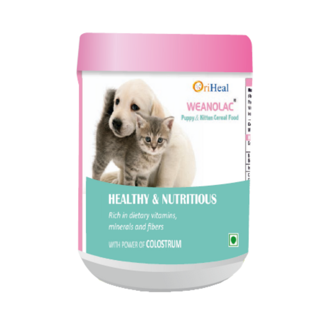 OriHeal Lifesciences Weanolac Puppy & Kitten Cereal food -300 GM
