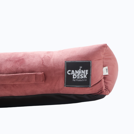 Pet Lifestyle Personalised Dog Bed In Rose Pink Velvet Texture