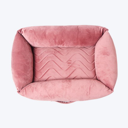 Pet Lifestyle Personalised Dog Bed In Rose Pink Velvet Texture