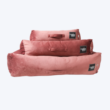 Pet Lifestyle Personalised Dog Bed In Rose Pink Velvet Texture