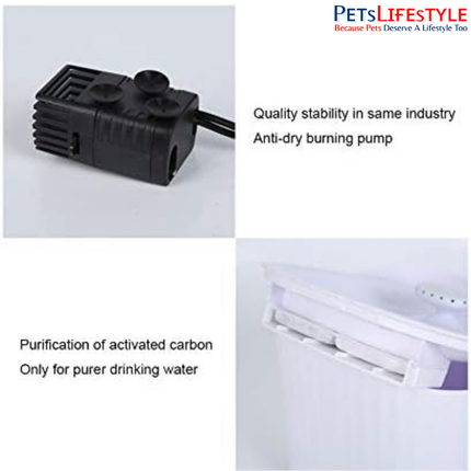 Canine Desk Pet Water Fountain – Filtration, Ultra-Silent Automatic Drinking Fountain
