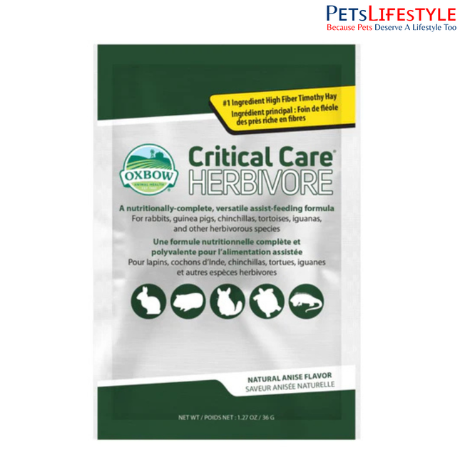 Oxbow Critical Care Herbivore Anise Recovery Nutrition for Rabbits, Guinea Pigs & Small Herbivores