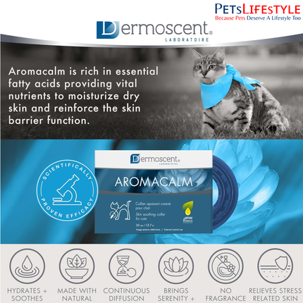 Dermoscent Aromacalm Calming Collar for Cats (35 cm) – Anxiety & Stress Control