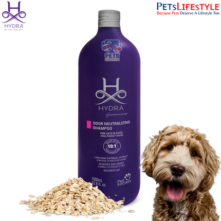 Hydra Groomer’s Odor Neutralizing Shampoo – Professional Deodorizing Shampoo for Dogs & Cats