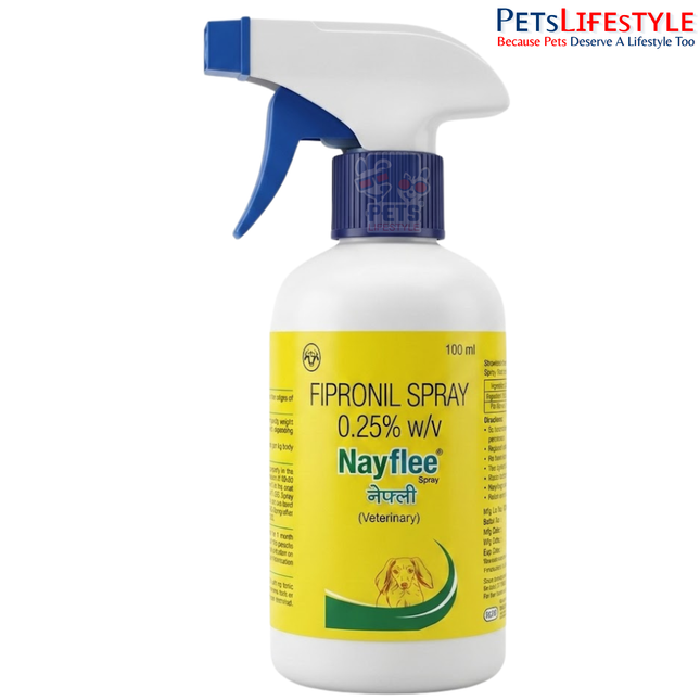 Intas Nayflee Fipronil Spray for Dogs and Cats (100ml)