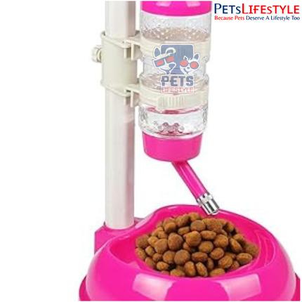 Pet Automatic Drinker with Height Adjustable Stand for Small Dogs, Cats & Small Pets