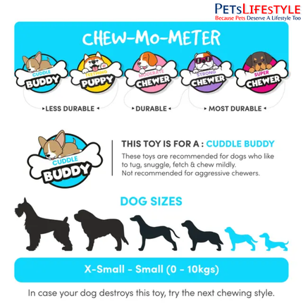 FOFOS Ice Cream Toy (Mix) Soft Squeaky Cuddle Toy for Puppies & Small Dogs