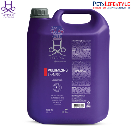 Hydra Groomer’s Volumizing Shampoo  – Professional Volume & Texture Shampoo for Dogs & Cats | Keratin & Wheat Protein