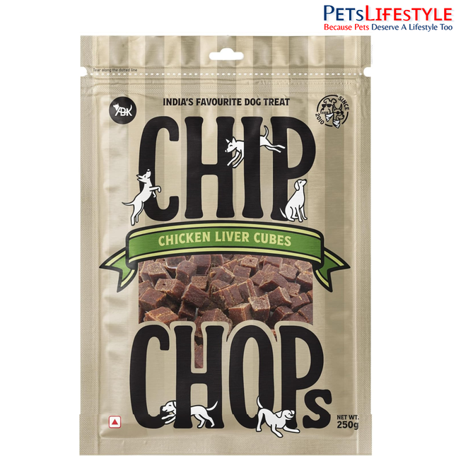 Chip Chops Chicken Liver Cubes Dog Treats 250gm