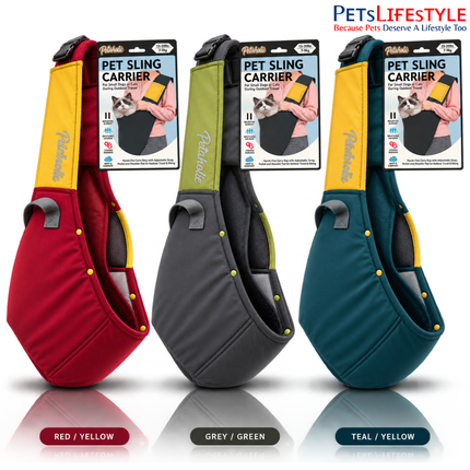 Petaholic Pet Sling Carrier for Dogs & Cats | Hands-Free Breathable Shoulder Travel Carrier
