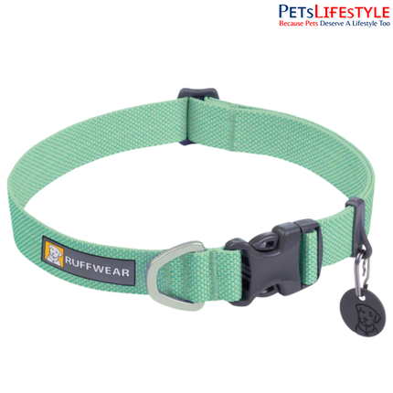 Ruffwear Hi & Light™ Dog Collar  Sage Green | Ultra-Light Reflective Everyday Dog Collar