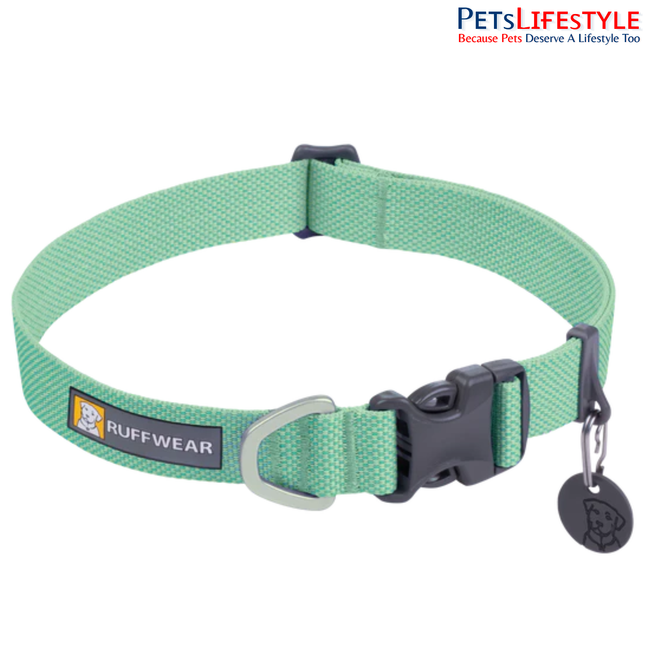 Ruffwear Hi & Light™ Dog Collar  Sage Green | Ultra-Light Reflective Everyday Dog Collar