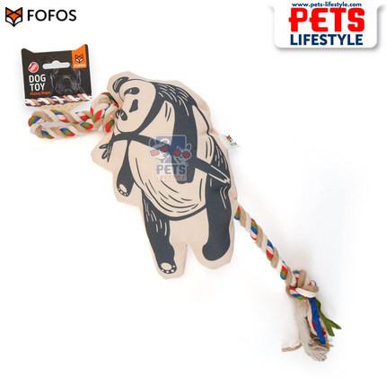 FOFOS Flossy Rope Toy with Panda for dogs.  – Rope Tug Moderate Chewer