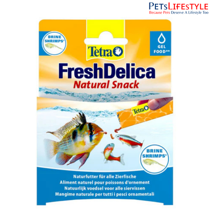 Tetra FreshDelica Brine Shrimps Nutrient-Rich Gel Treat for Ornamental Fish with Natural Ingredients & Essential Vitamins 48 Gram