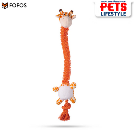 FOFOS Barkbutler Garry The Giraffe Plush Dog Toy | Durable Large Plush Toy with Squeaker