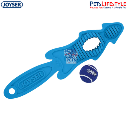 JOYSER Slimmy Skin Fox with Replaceable Ball Durable Dog Toy – Blue (S/M)