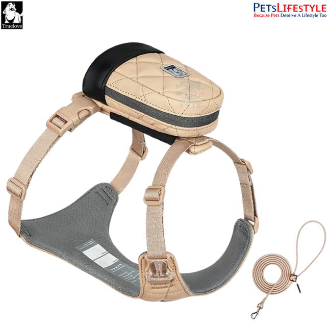 Truelove All-In-One Environmentally Friendly (Nougat) Harness Set for Active Pets