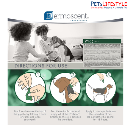 Savavet Dermoscent Pyospot Purifying Spot On for Dogs Between 10 to 20kg (1.2ml x 4 Pipette)