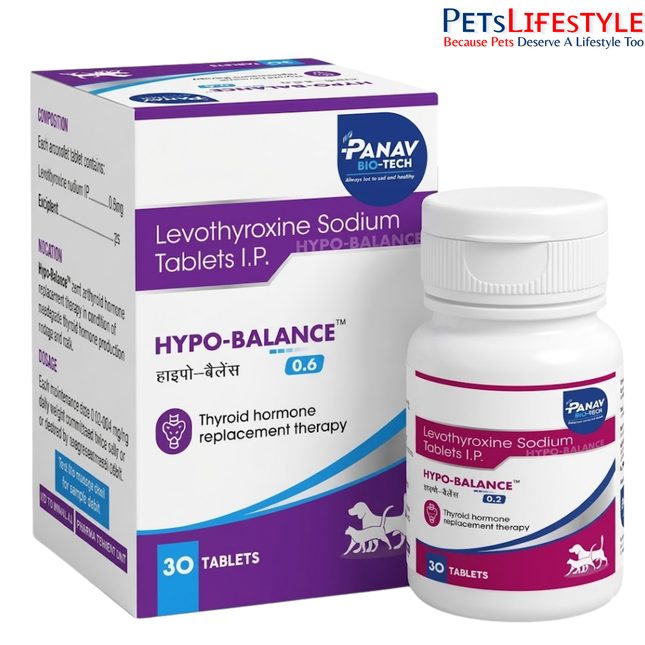 HYPO-BALANCE Levothyroxine Sodium Tablets for Dogs & Cats (0.2 mg / 0.6 mg)