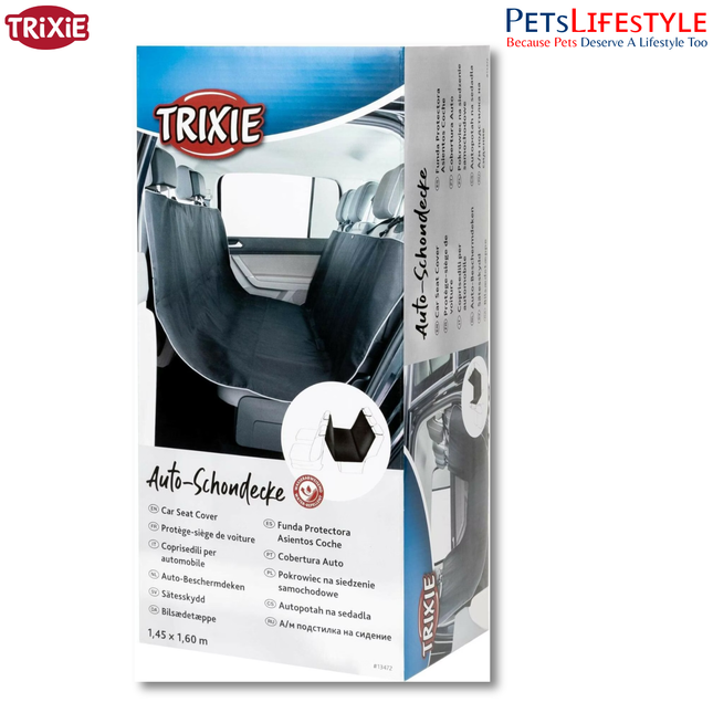 Trixie Car Seat Cover for Dogs – Rear Seat Protection Mat (1.45 × 1.60 m) Black