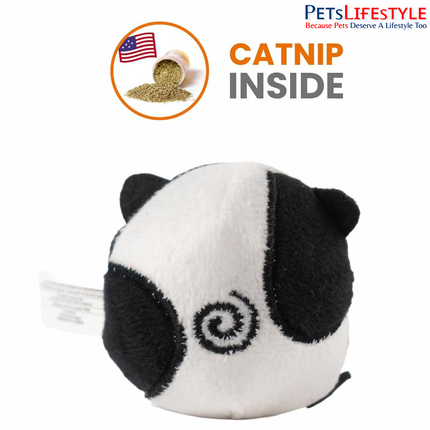 FOFOS Farm Animal Balls Cat Toy (Assorted) – Soft Plush Ball with US-Grade Catnip for Kittens & Cats