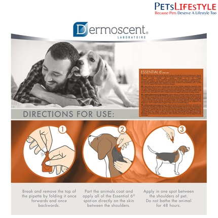 Savavet Dermoscent Essential 6 Spot-On for 20 to 40kg Skin & Coat Care Care for Dogs