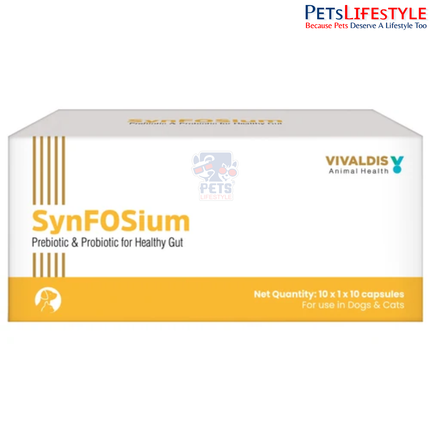 Vivaldis SynFOSium Pre & Probiotic Capsules for Dogs & Cats – Gut Health & Digestive Support (10 Capsules)