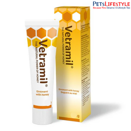 Vetramil Ointment Honey-Based Wound Healing & Skin Repair Ointment for Dogs, Cats & Companion Animals