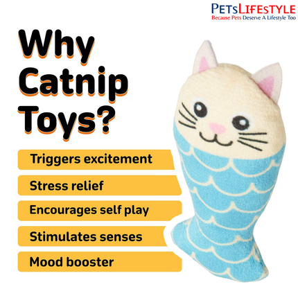 FOFOS Sardine Fish Cat Toy (Pack of 5) – Catnip-Filled Fish for Kittens & Cats