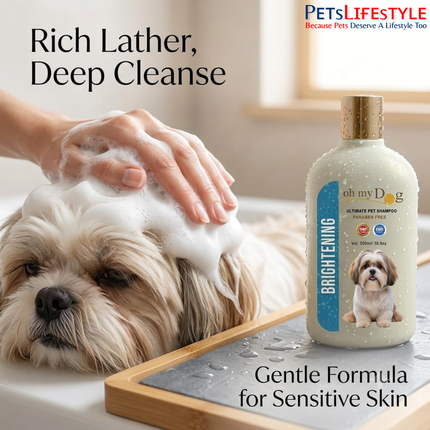 Oh My Dog Brightening Pet Shampoo 500 ml – Paraben-Free Deep Cleansing & Coat Revitalizer for Dogs