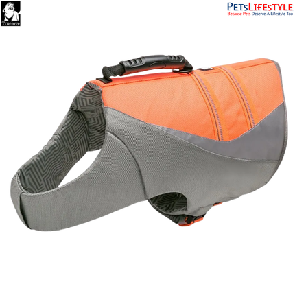 Truelove Dog Life Jacket – Orange – Waterproof Safety Swim Vest
