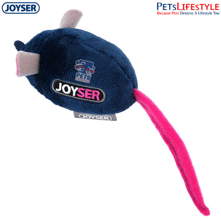 JOYSER Sound Chip Mouse Plush Cat Toy – Dark Blue | Motion-Activated Electronic Toy