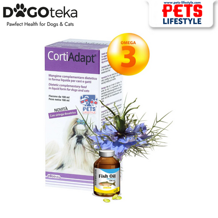 Dogoteka CortiAdapt® – 100 ml | Liquid Skin & Coat Supplement for Dogs & Cats