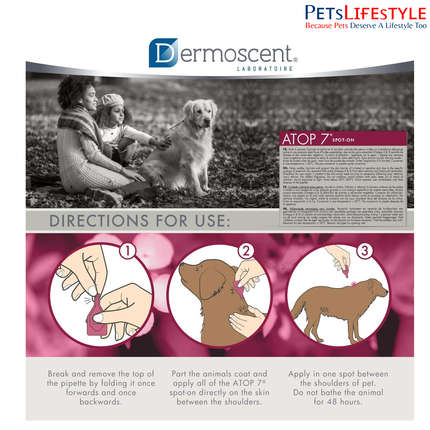 Savavet Dermoscent ATOP 7 Spot-On 2.4ml for Dogs (20–40kg) (2.4ml x 4 Pipette) dermatological spot-on treatment