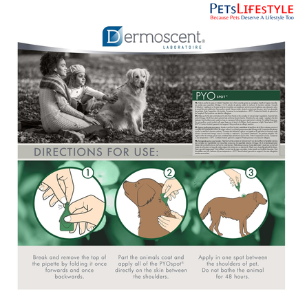 Savavet Dermoscent Pyospot Purifying Spot On for Dogs Between 20 to 40kg (2.4ml x 4 Pipette)