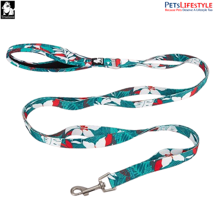 Truelove Multi Handle Floral Leash – Camouflage Blue – Premium Control Dog Leash