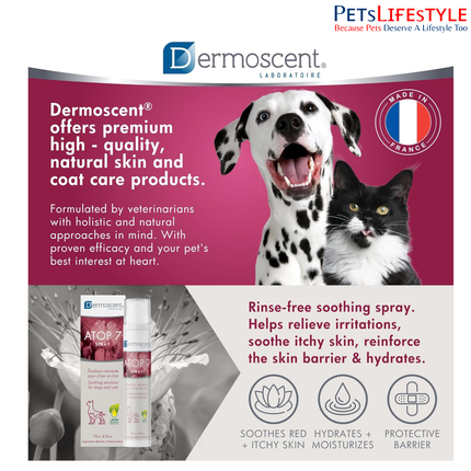 Dermoscent ATOP7 Spray for Dogs & Cats – Soothing Anti-Itch Skin Relief Spray