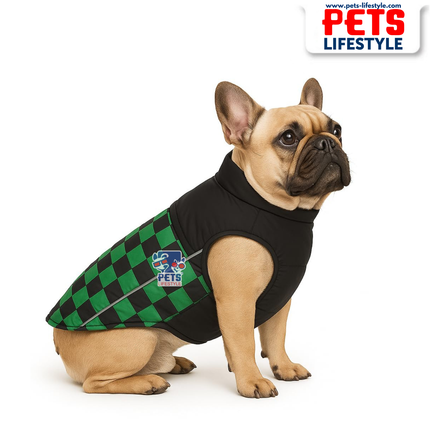 PᴇᴛsLɪғᴇsᴛʏʟᴇ Racing Jacket Dog Winter Coat (Green) – Windproof, Waterproof, Ultra Warm Fleece Lined Pet Jacket
