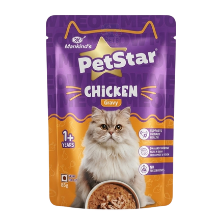 Mankind PetStar Chicken Adult Cat Wet Food – 85g Pouch