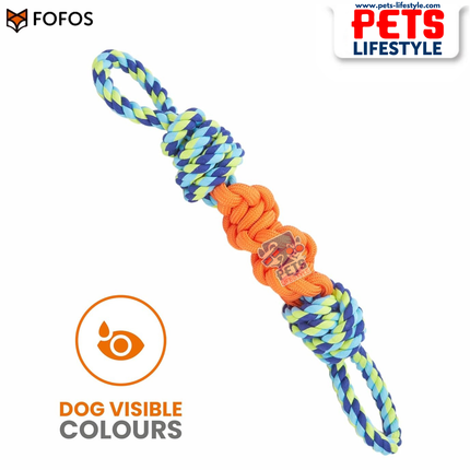 FOFOS Flossy Rope Dog Toy B/O Toy – Rope Tug Moderate Chewer